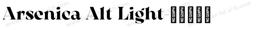 Arsenica Alt Light字体转换